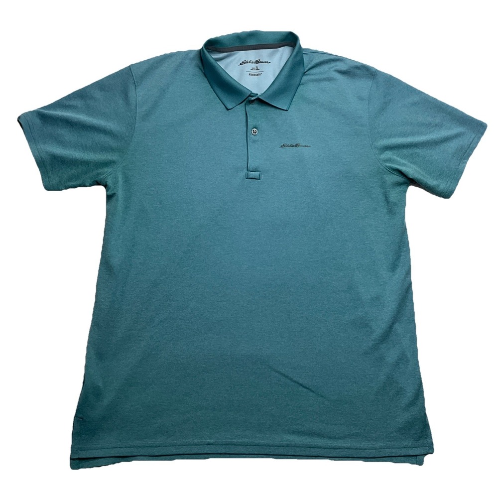 Eddie Bauer Men's Teal Polo Shirt Size TL